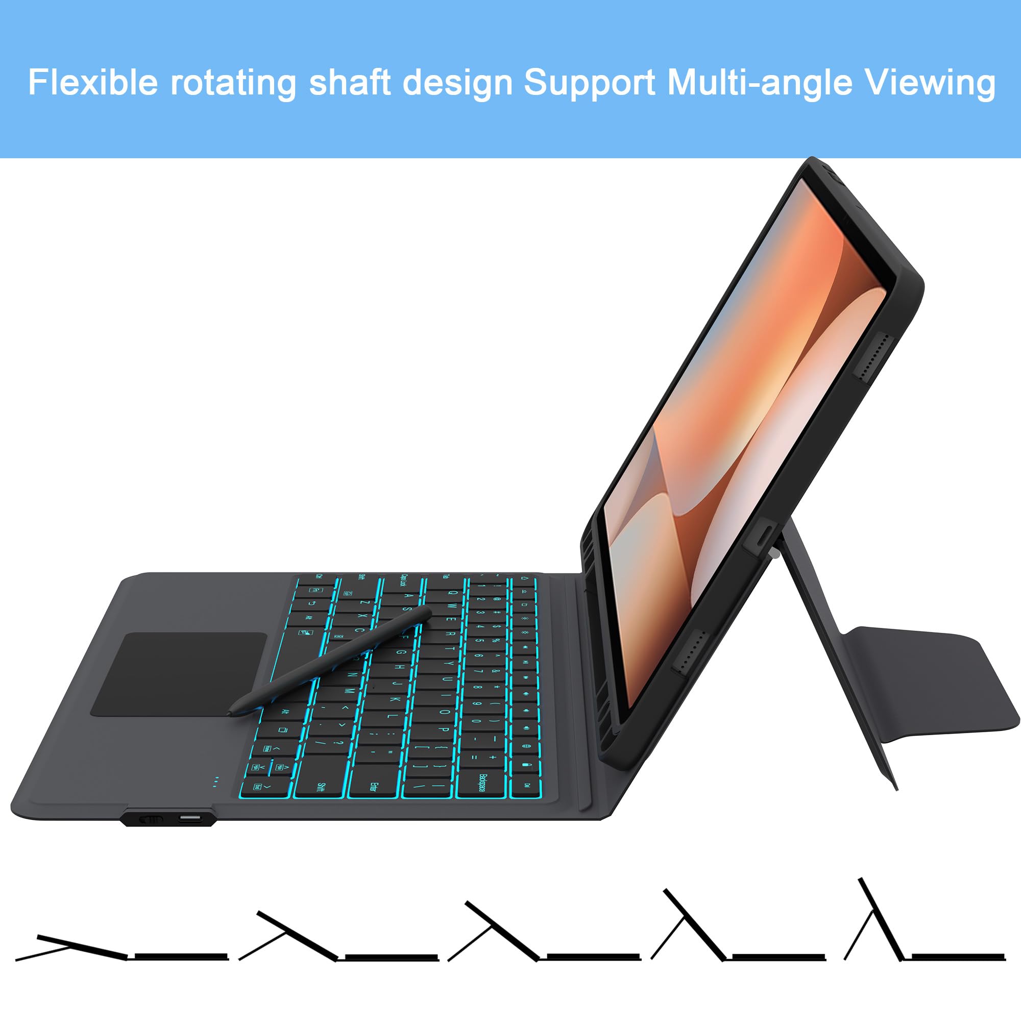 キーボード Galaxy Tab S9+ S9FE+ S10+ Keyboard Slim Samsung - Galaxy Tab S10+/S9+/S9 FE+ Book Cover Keyboard